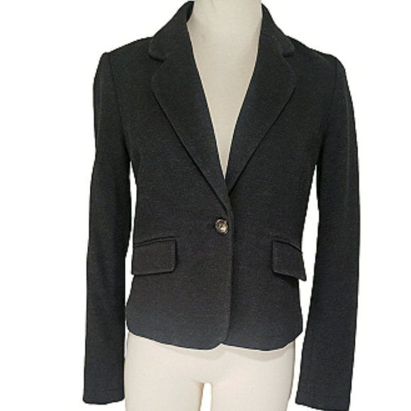 Anthropologie Jackets & Blazers - Anthropologie Cartonnier Grey Blazer Crop Jacket Womens Sz 2 Boho Career Y2K Mod